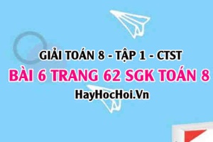 Giải bài 6 trang 62 Toán 8 Tập 1 SGK Chân trời sáng tạo
